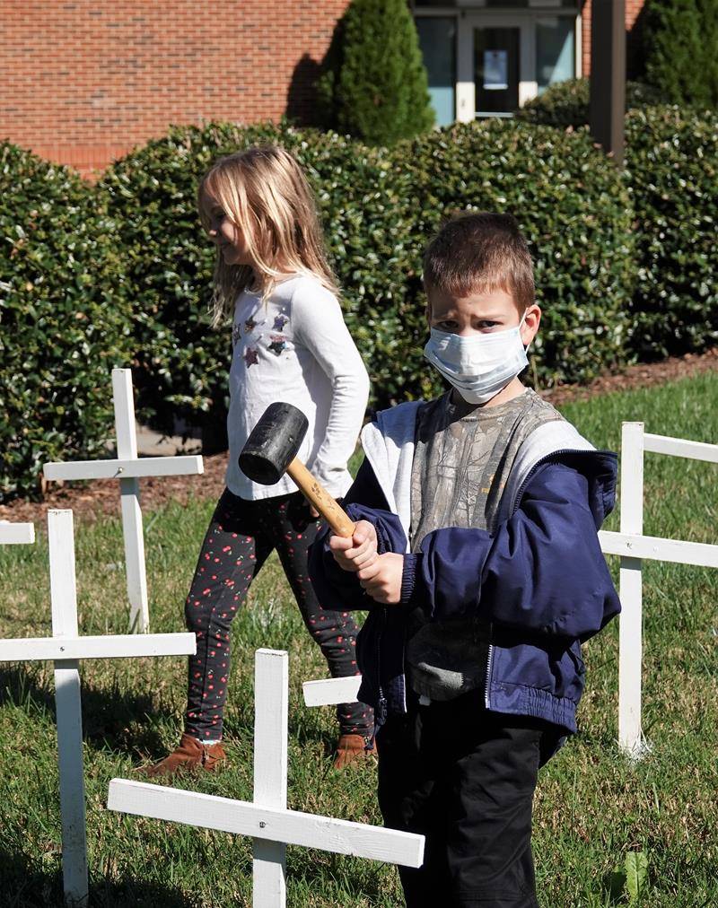 HUNTERSVILLE —The annual Field of Crosses will remain until the end of October to bring attention to Respect Life Month and the large loss of life from abortion. 