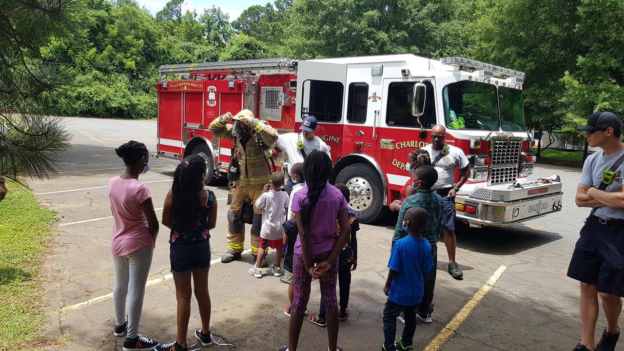 Campers also learned about the role of police and firefighters in the community and what careers in those fields look like.