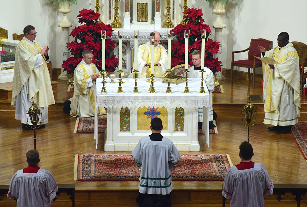 122821 Midnight Mass with the bishop