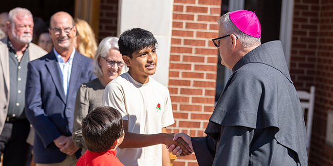 Bishop Martin visits Waynesville in wake of Helene