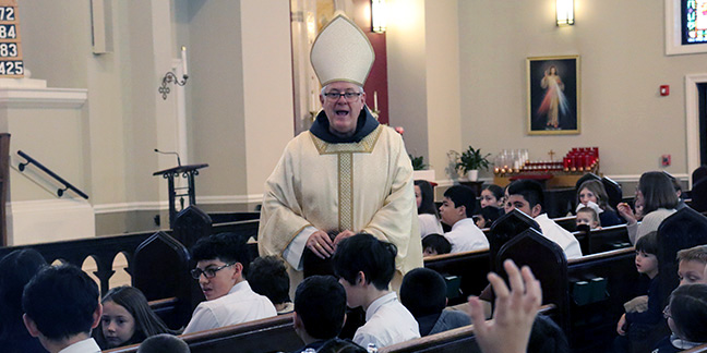  'Our Lady' with Sacred Heart students